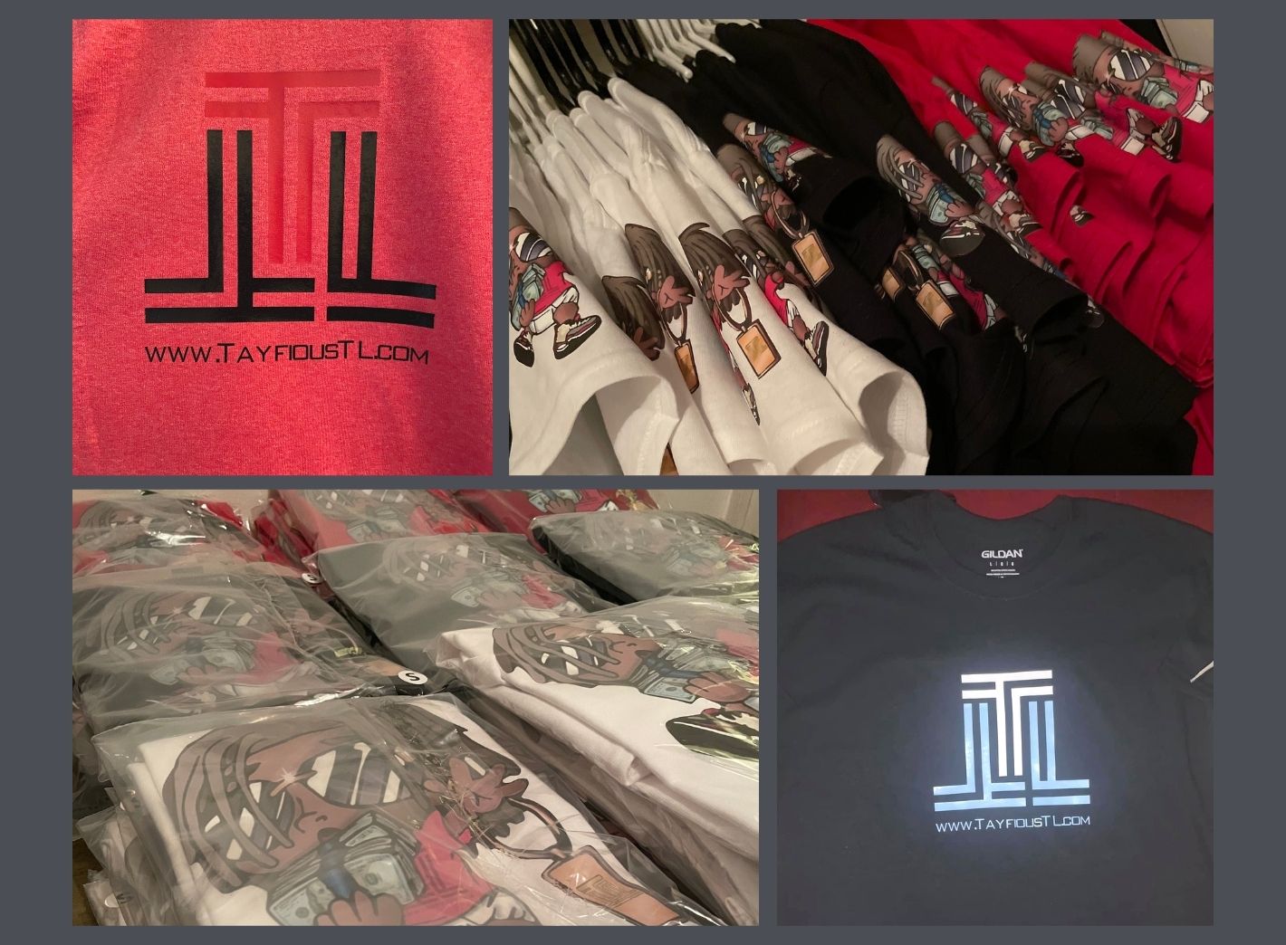 examples of my first vinyl printed t-shirts